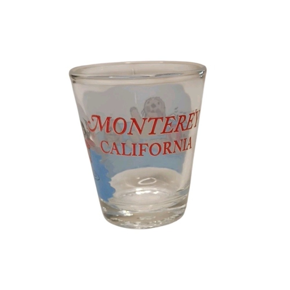 Monterey California Shot Glass Made in Taiwan Souvenir‎ Seals Sea Lions